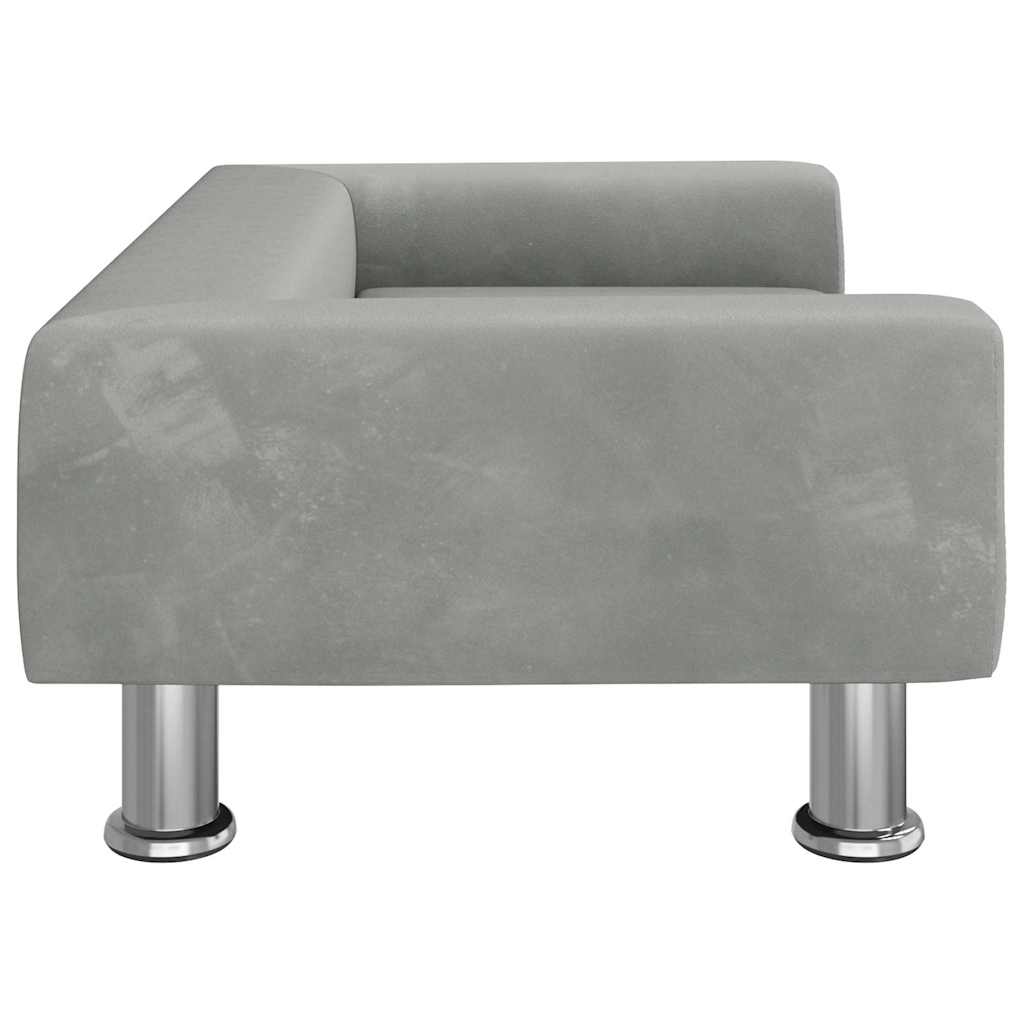 Κρεβάτι Σκύλου Ανοιχτό Γκρι 70 x 45 x 26,5 εκ. Βελούδινο
