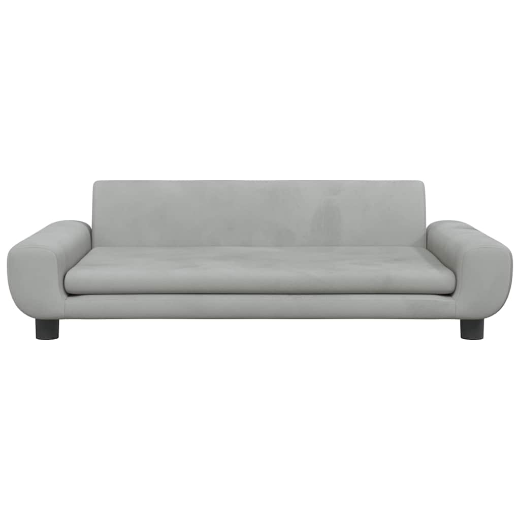 Κρεβάτι Σκύλου Ανοιχτό Γκρι 100 x 54 x 33 εκ. Βελούδινο