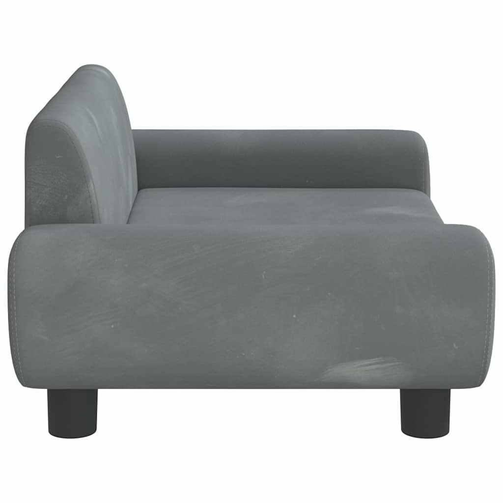 Κρεβάτι Σκύλου Σκούρο Γκρι 70 x 45 x 33 εκ. Βελούδινο