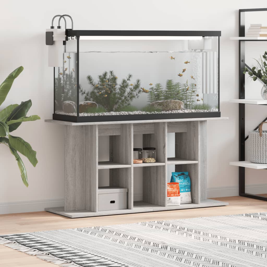 Βάση Ενυδρείου Γκρι Sonoma 120x40x60 εκ. από Επεξεργασμένο Ξύλο