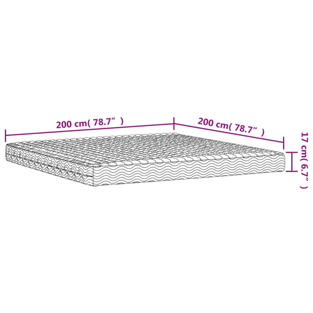 Στρώμα Αφρού Σκληρότητα H2 H3 Λευκό 200 x 200 εκ.