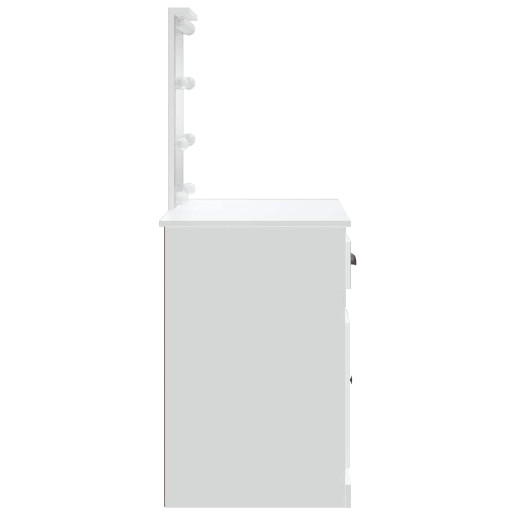 Μπουντουάρ με LED Φώτα Λευκό 90x42x132,5 εκ.