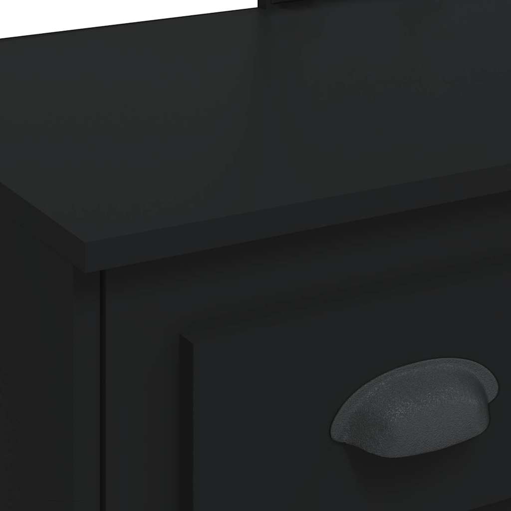 Μπουντουάρ με LED Φώτα Μαύρο 90 x 42 x 132,5 εκ.