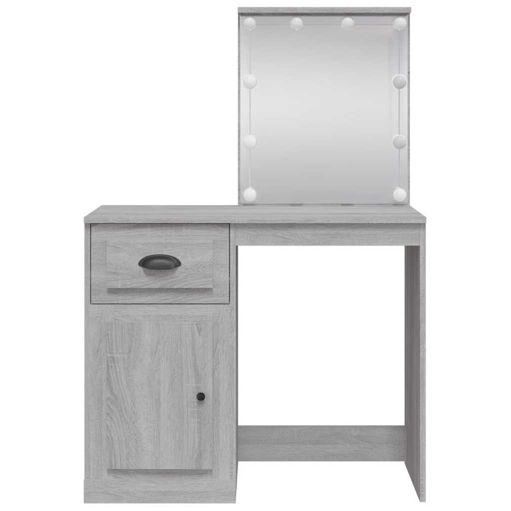 Μπουντουάρ με LED Φώτα Γκρι Sonoma 90x42x132,5 εκ.