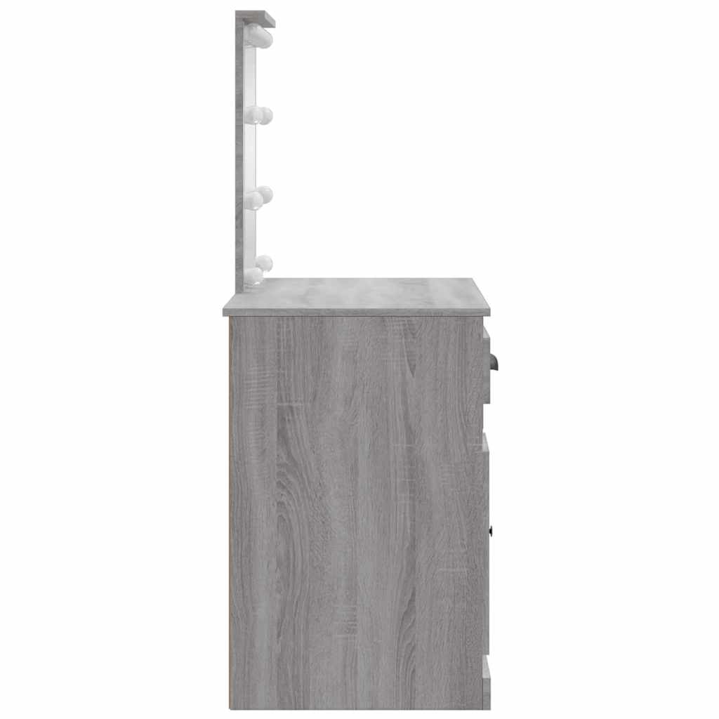 Μπουντουάρ με LED Φώτα Γκρι Sonoma 90x42x132,5 εκ.