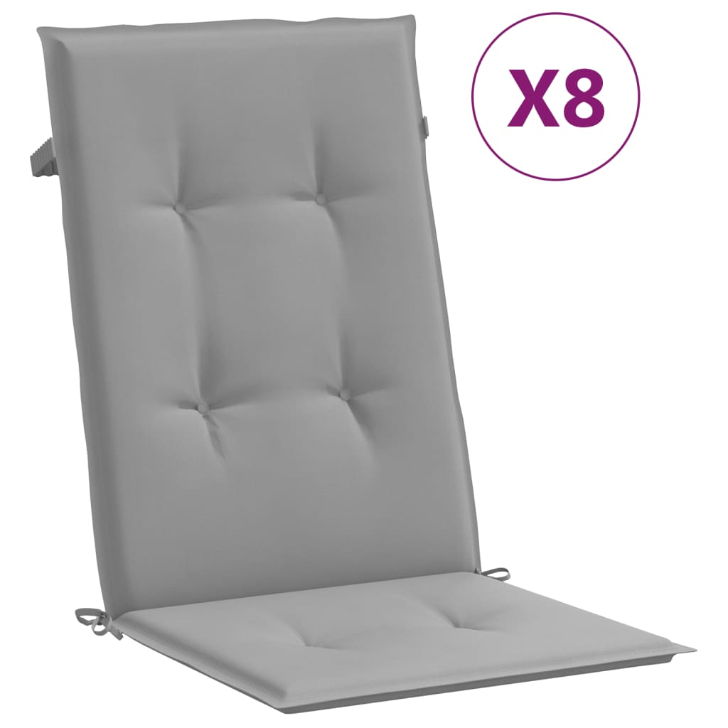 Ανακλινόμενες πτυσσόμενες καρέκλες με μαξιλάρια 8 τεμάχια από μασίφ ξύλο τικ – εικόνα προϊόντος 10