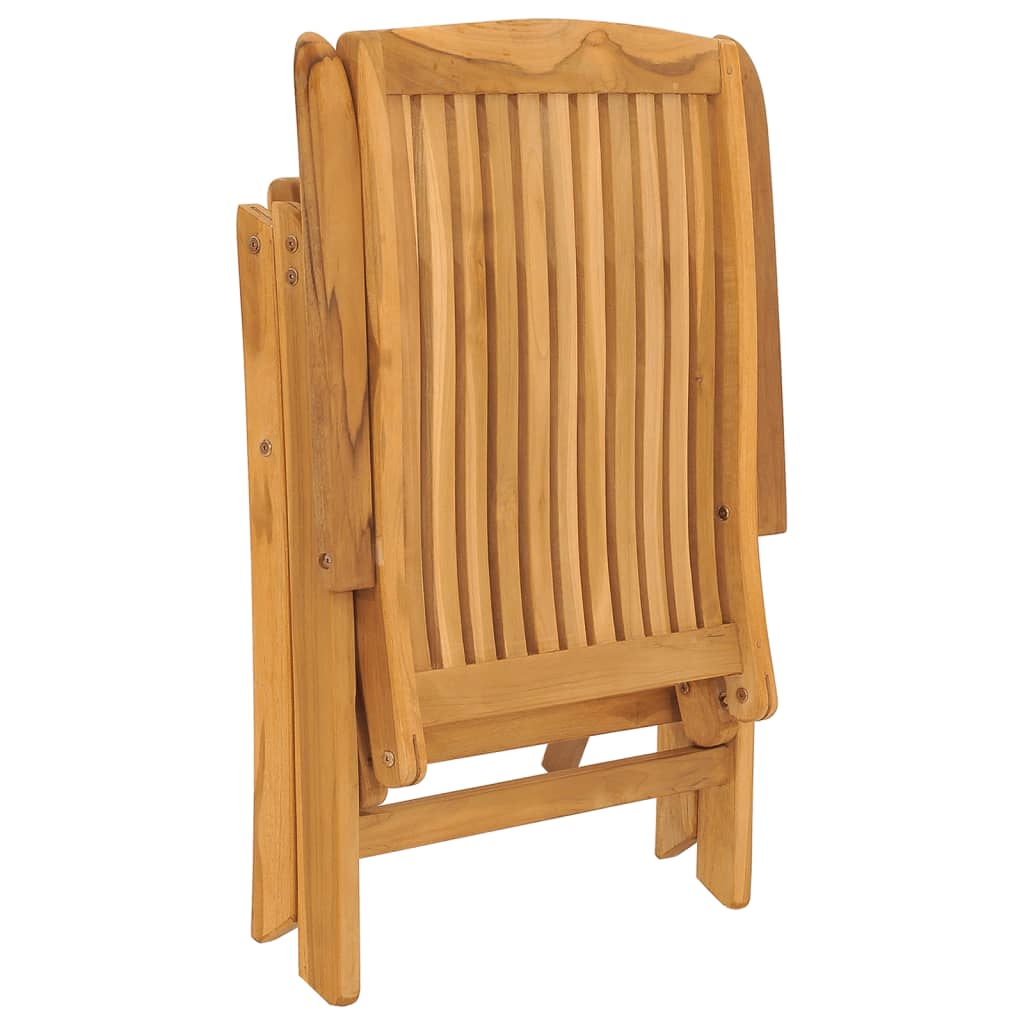 Ανακλινόμενες πτυσσόμενες καρέκλες με μαξιλάρια 8 τεμάχια από μασίφ ξύλο τικ – εικόνα προϊόντος 9