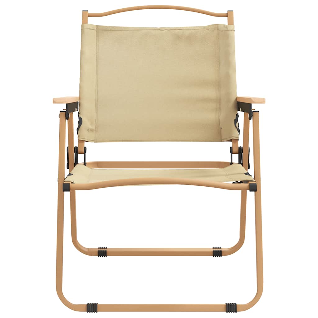 Καρέκλες Κάμπινγκ 2 τεμ. Μπεζ 54 x 55 x 78 εκ. Ύφασμα Oxford – εικόνα προϊόντος 4