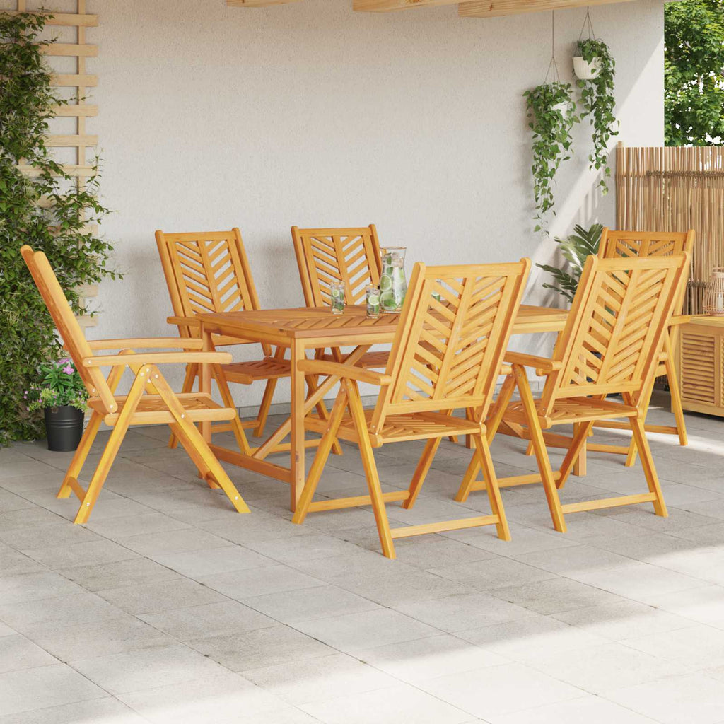 Καρέκλα Κήπου 6 τμχ. Καφέ Στερεό Ξύλο Ακακίας – εικόνα προϊόντος 3