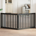 Διαχωριστικό Σκύλων Πτυσσόμενο 2 Πάνελ Μαύρο 160 εκ Ξύλο Λεύκας