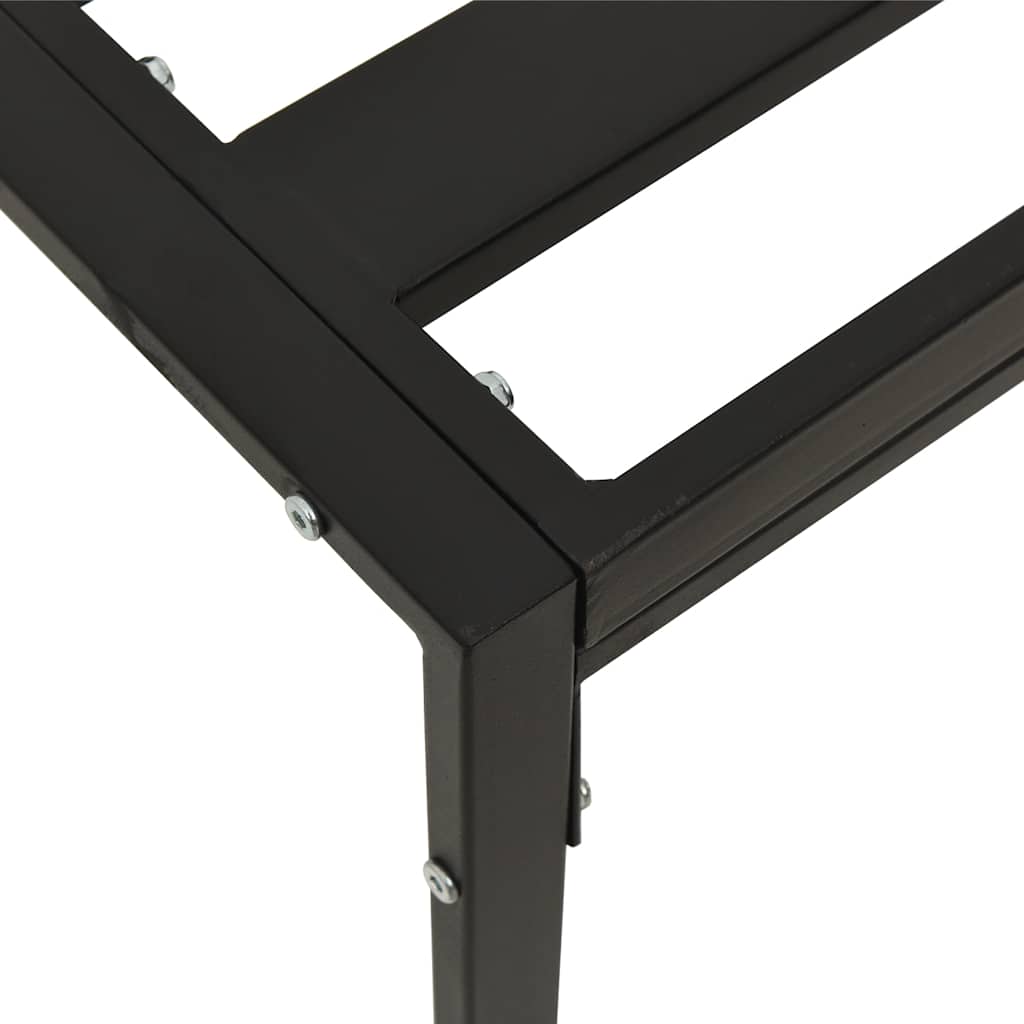 Τραπεζάκι Κήπου Μαύρο 60 x 60 x 35 εκ. από Ατσάλι
