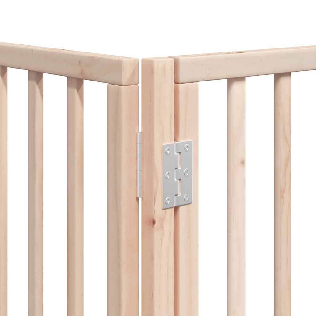 Διαχωριστικό Σκύλων/Πόρτα Πτυσσόμενο 8 Πάνελ 640 εκ Ξύλο Λεύκας
