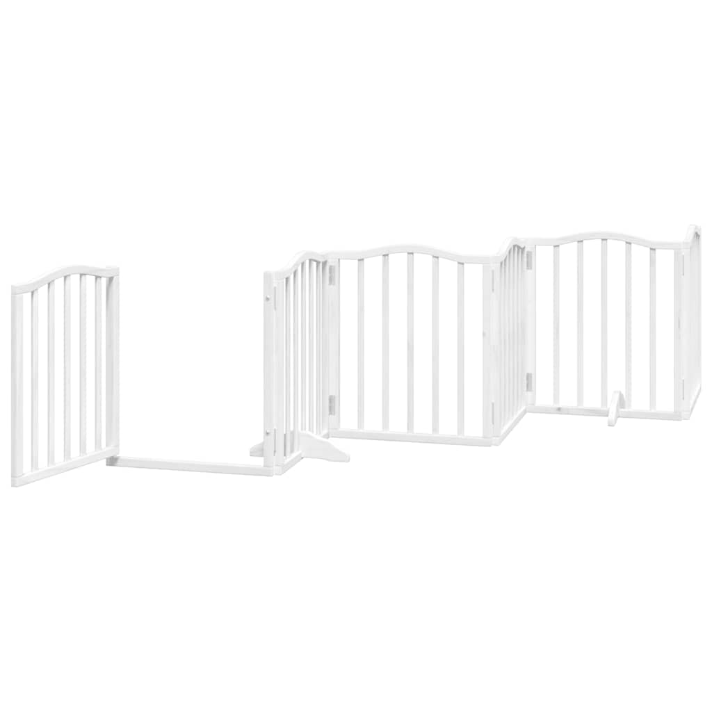 Διαχωριστικό Σκύλων/Πόρτα Πτυσσόμενο 9 Πάνελ 450εκ. Ξύλο Λεύκας