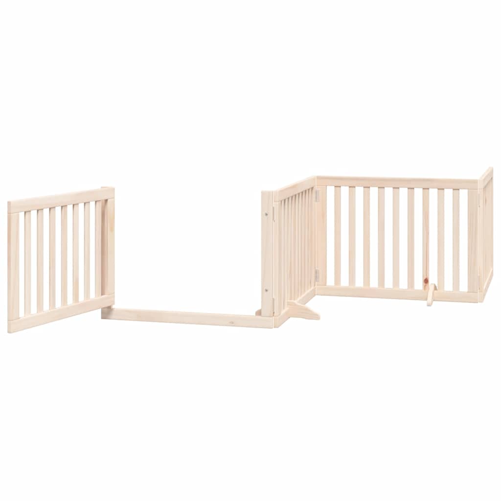 Διαχωριστικό Σκύλων/Πόρτα Πτυσσόμενο 8 Πάνελ 640 εκ Ξύλο Λεύκας
