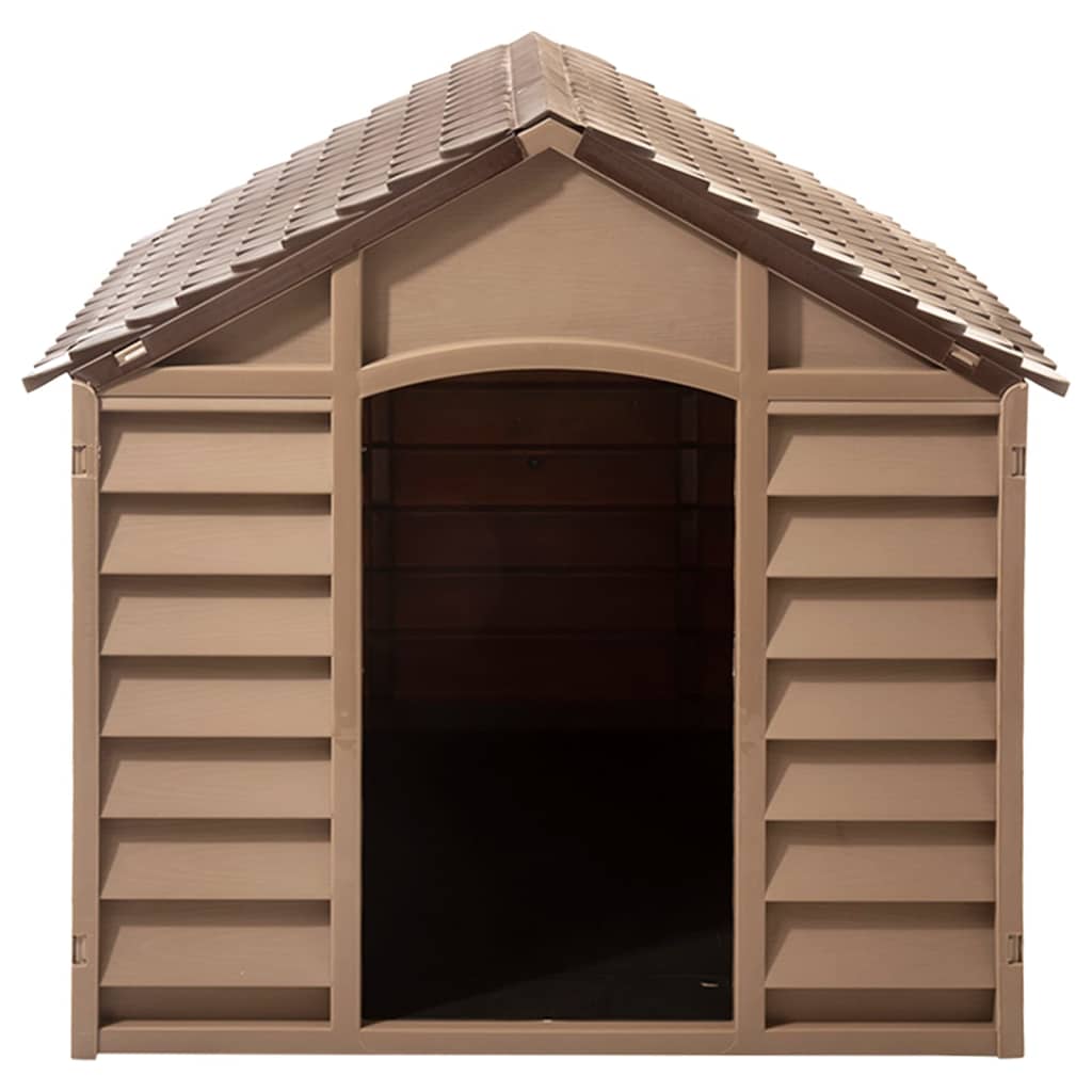 Σπιτάκι Σκύλου Καφέ 86 x 84 x 82 εκ. από Πολυπροπυλένιο