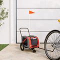 Τρέιλερ Ποδηλάτου Κατοικίδιων Πορτοκαλί/Μαύρο Oxford/Σίδηρος