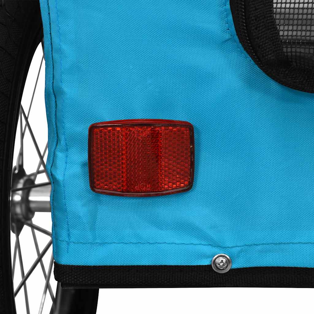 Τρέιλερ Ποδηλάτου Κατοικίδιων Μπλε Ύφασμα Oxford/Σίδηρος