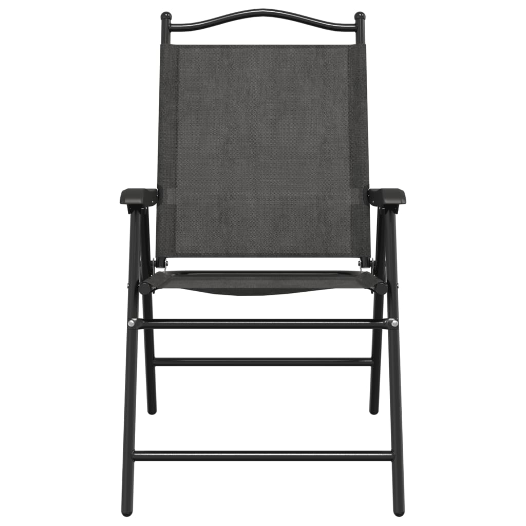 Πτυσσόμενες καρέκλες 4 τεμ. Melange Grey Steel και Textilene – εικόνα προϊόντος 5