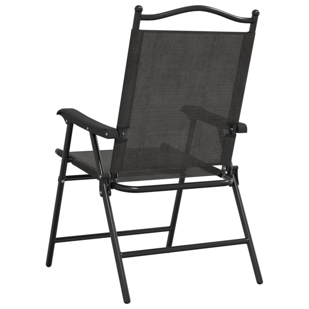 Πτυσσόμενες καρέκλες 4 τεμ. Melange Grey Steel και Textilene – εικόνα προϊόντος 7
