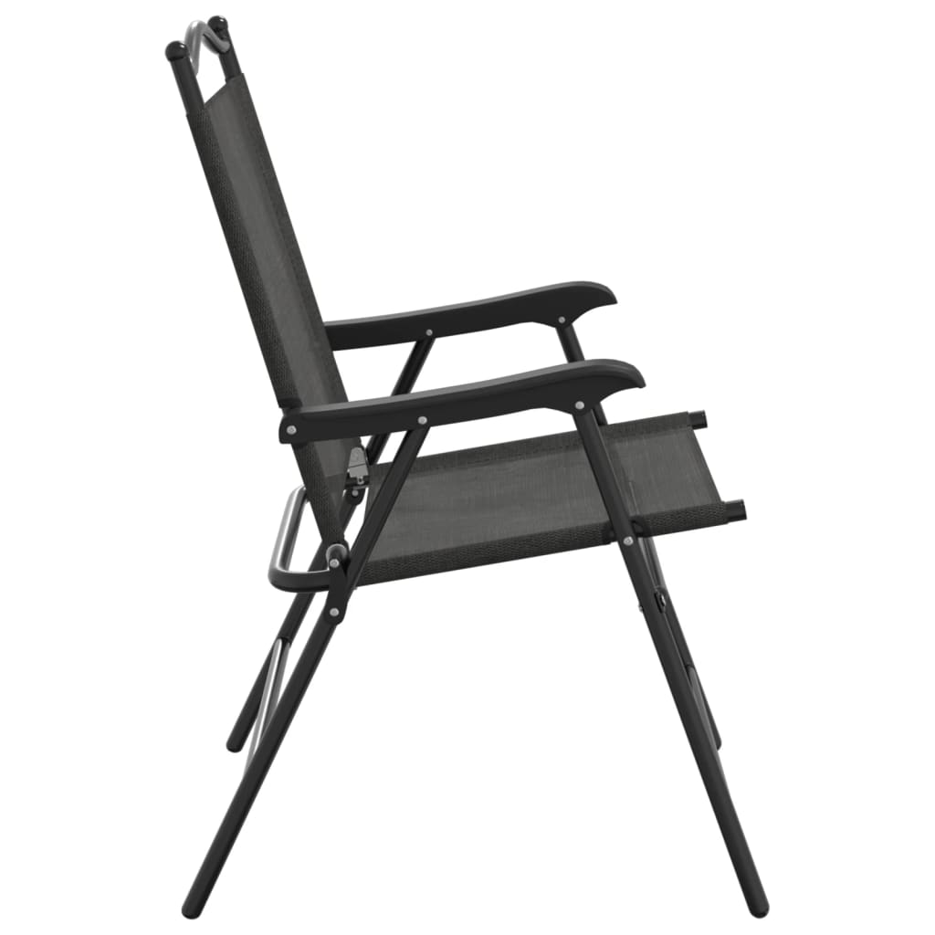 Πτυσσόμενες καρέκλες 8 τεμ. Melange Grey Steel και Textilene – εικόνα προϊόντος 6