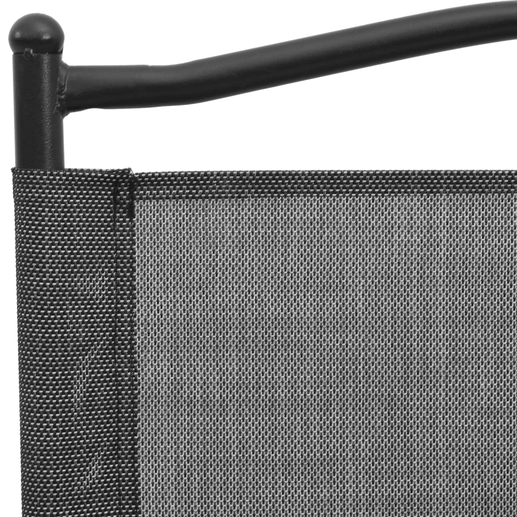 Πτυσσόμενες καρέκλες 8 τεμ. Melange Grey Steel και Textilene – εικόνα προϊόντος 10