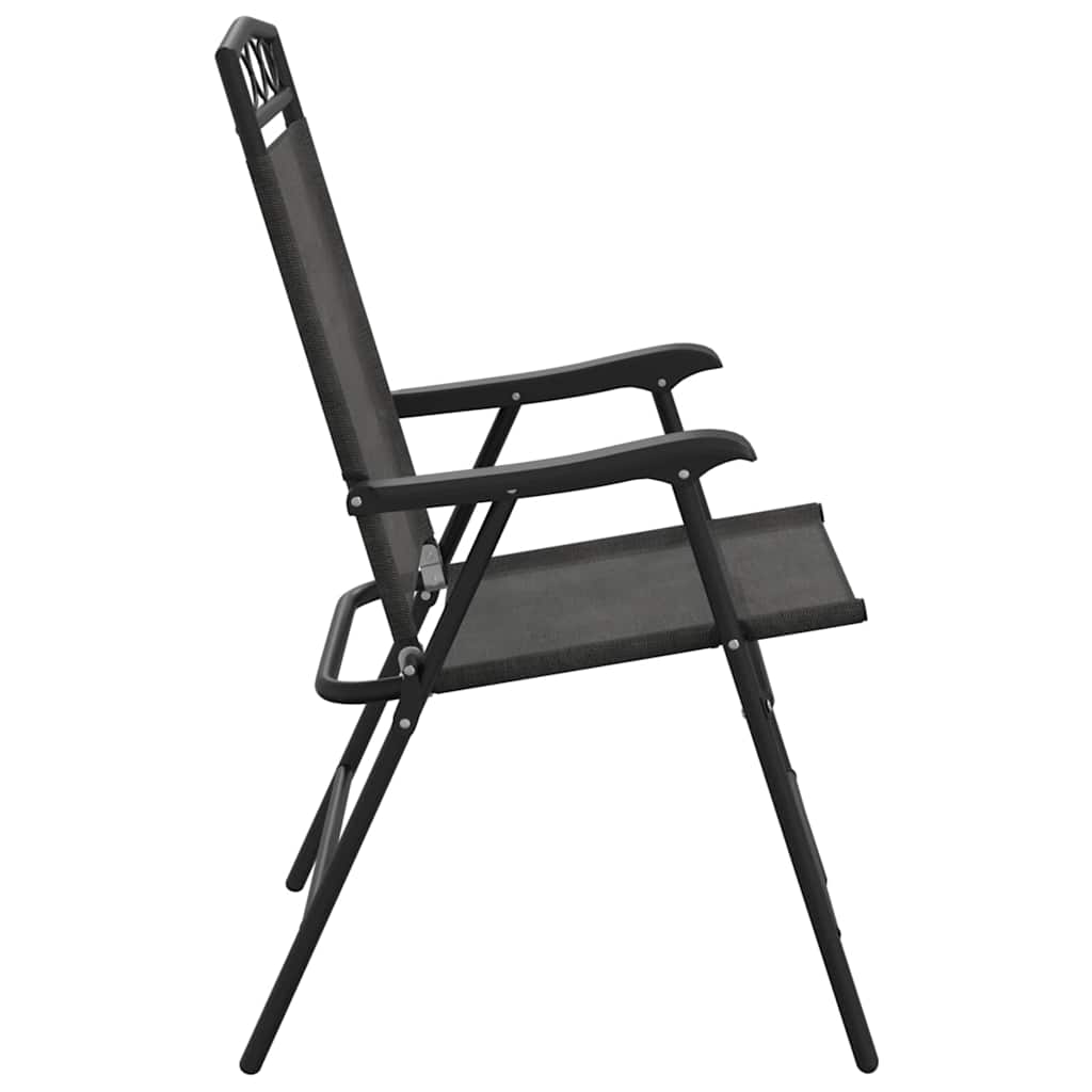 Πτυσσόμενες καρέκλες 4 τεμ. Melange Grey Steel και Textilene – εικόνα προϊόντος 6