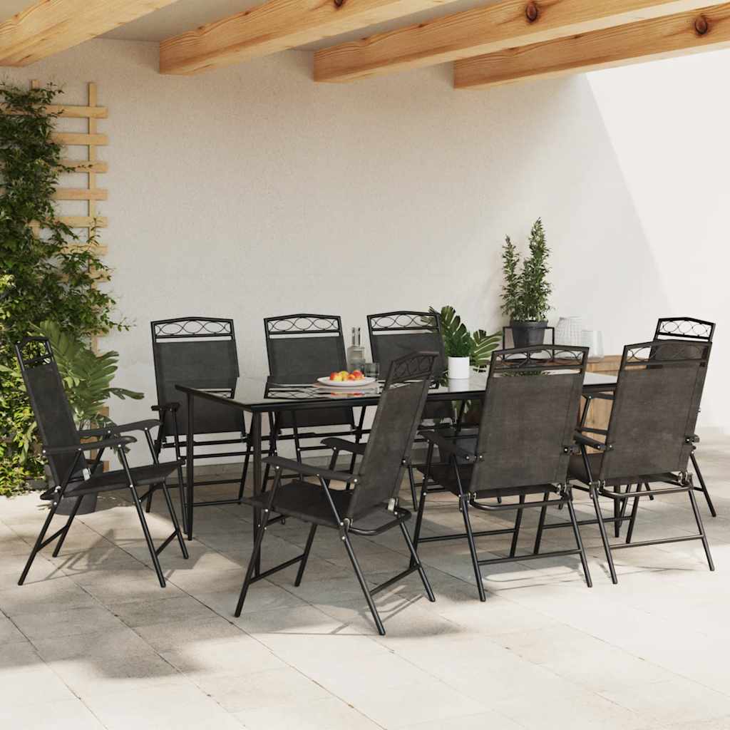 Πτυσσόμενες καρέκλες 8 τεμ. Melange Grey Steel και Textilene – εικόνα προϊόντος 4