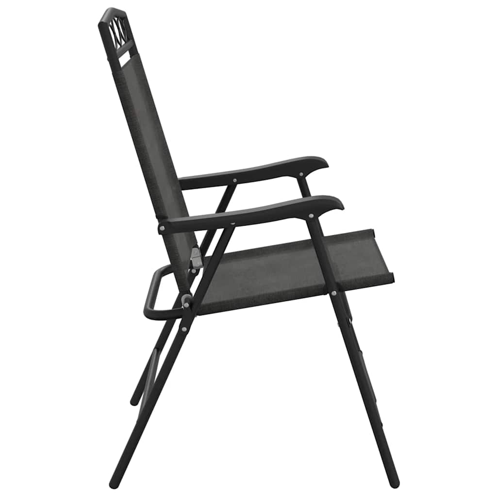 Πτυσσόμενες καρέκλες 8 τεμ. Melange Grey Steel και Textilene – εικόνα προϊόντος 6