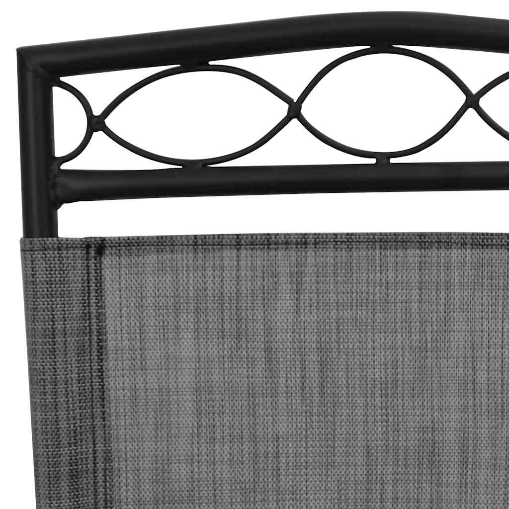 Πτυσσόμενες καρέκλες 8 τεμ. Melange Grey Steel και Textilene – εικόνα προϊόντος 10