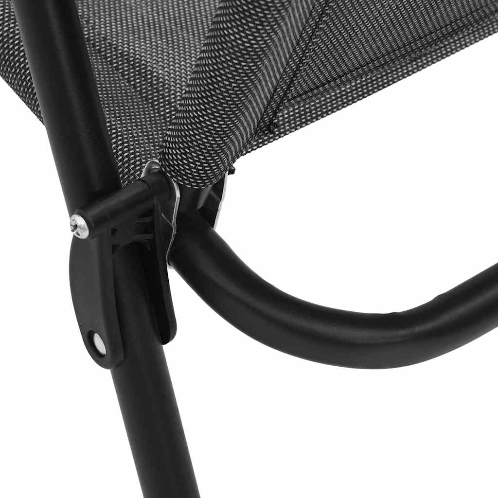 Πτυσσόμενες καρέκλες 8 τεμ. Melange Grey Steel και Textilene – εικόνα προϊόντος 11