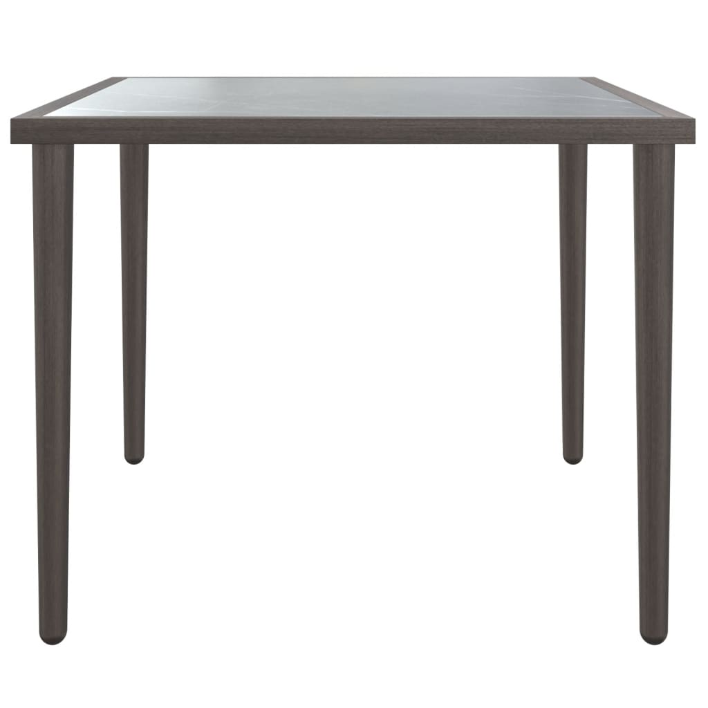 Τραπέζι Κήπου Γκρι 48x48x37 εκ. Ατσάλινο