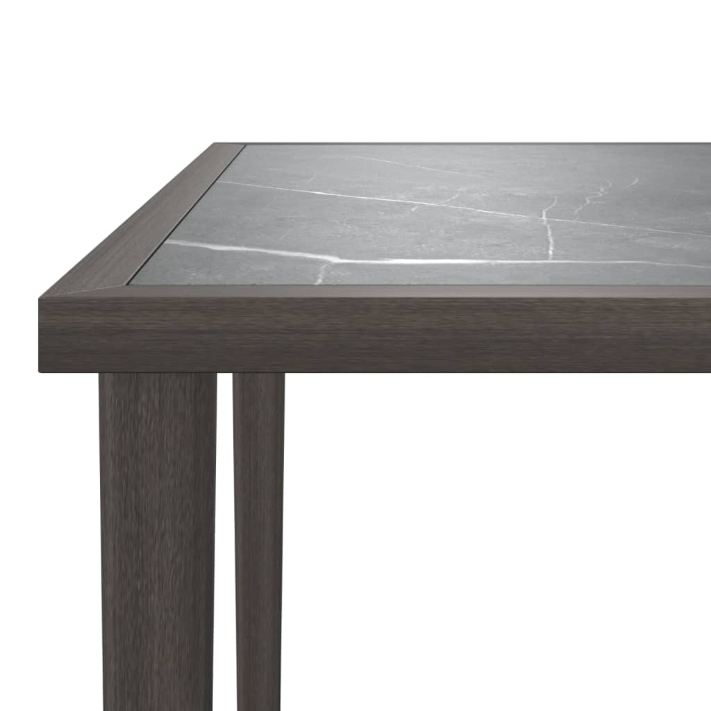 Τραπέζι Κήπου Γκρι 48x48x37 εκ. Ατσάλινο