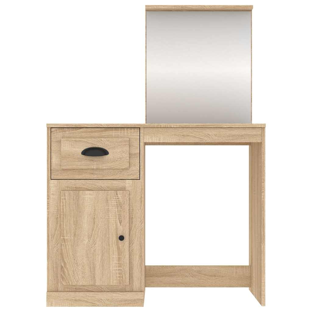 Μπουντουάρ με Καθρέφτη Sonoma Δρυς 90x50x132,5 εκ. Επεξ. Ξύλο
