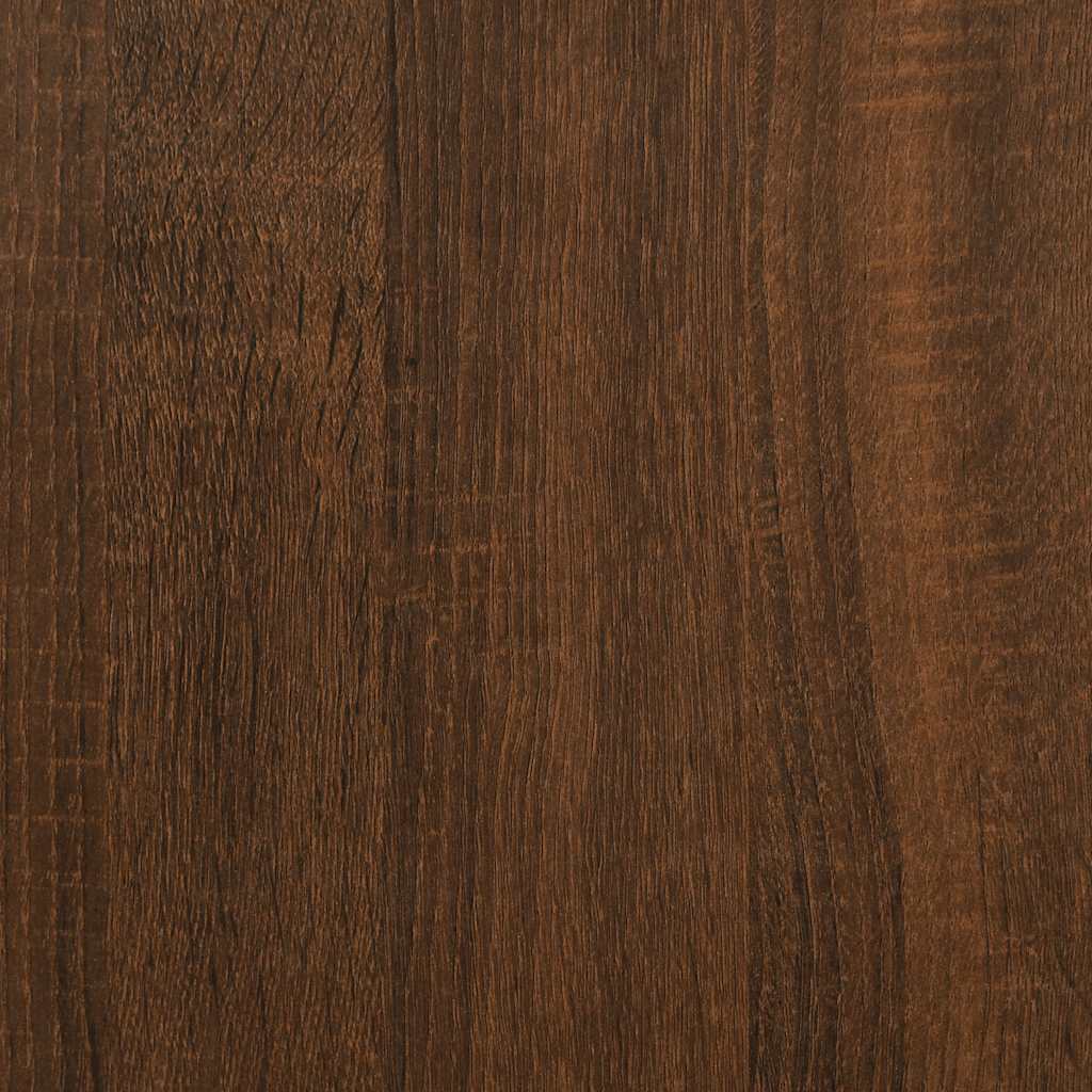 Μπουντουάρ με Καθρέφτη Καφέ Δρυς 90x50x132,5 εκ. Επεξ. Ξύλο