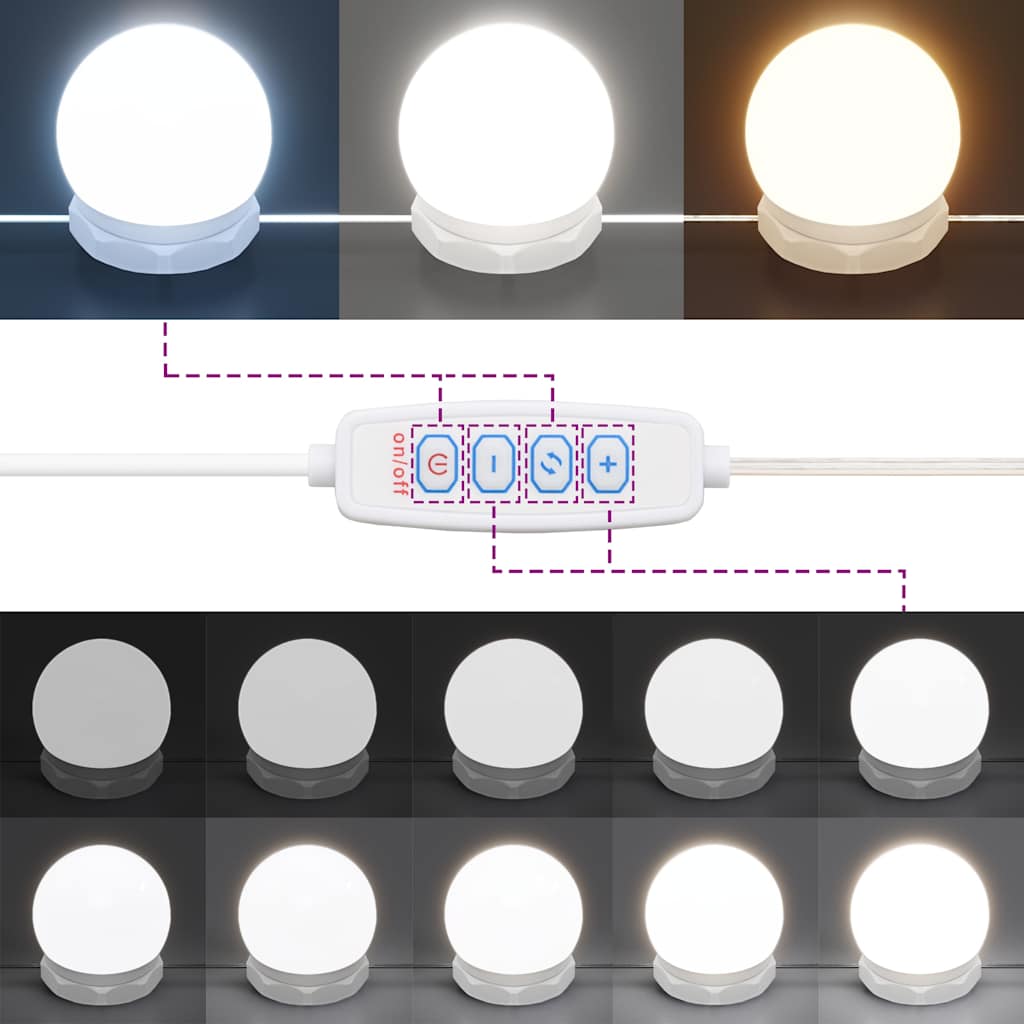 Μπουντουάρ με LED Καφέ Δρυς 90x50x132,5 εκ. Επεξ. Ξύλο