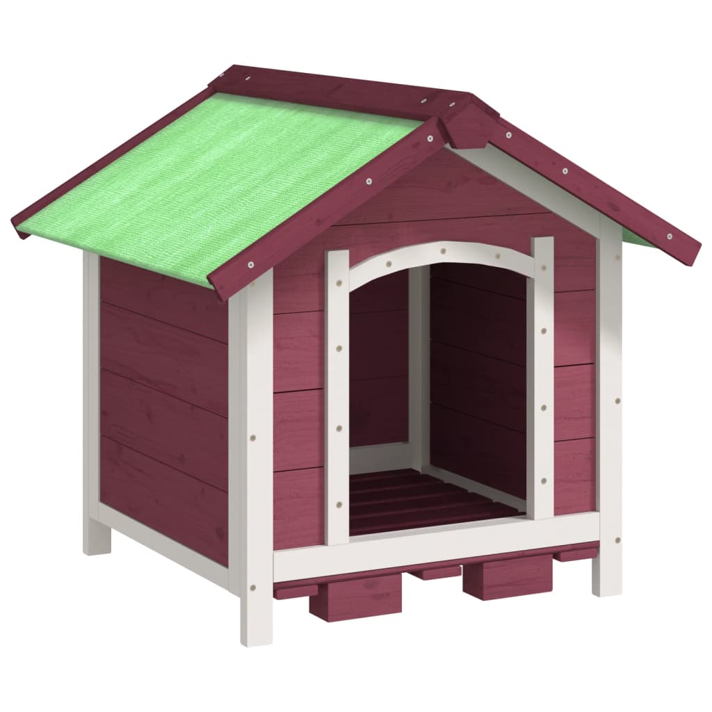 Σπίτι Σκύλου Μόκα 65 x 65 x 61,5 εκ. από Μασίφ Ξύλο Πεύκου