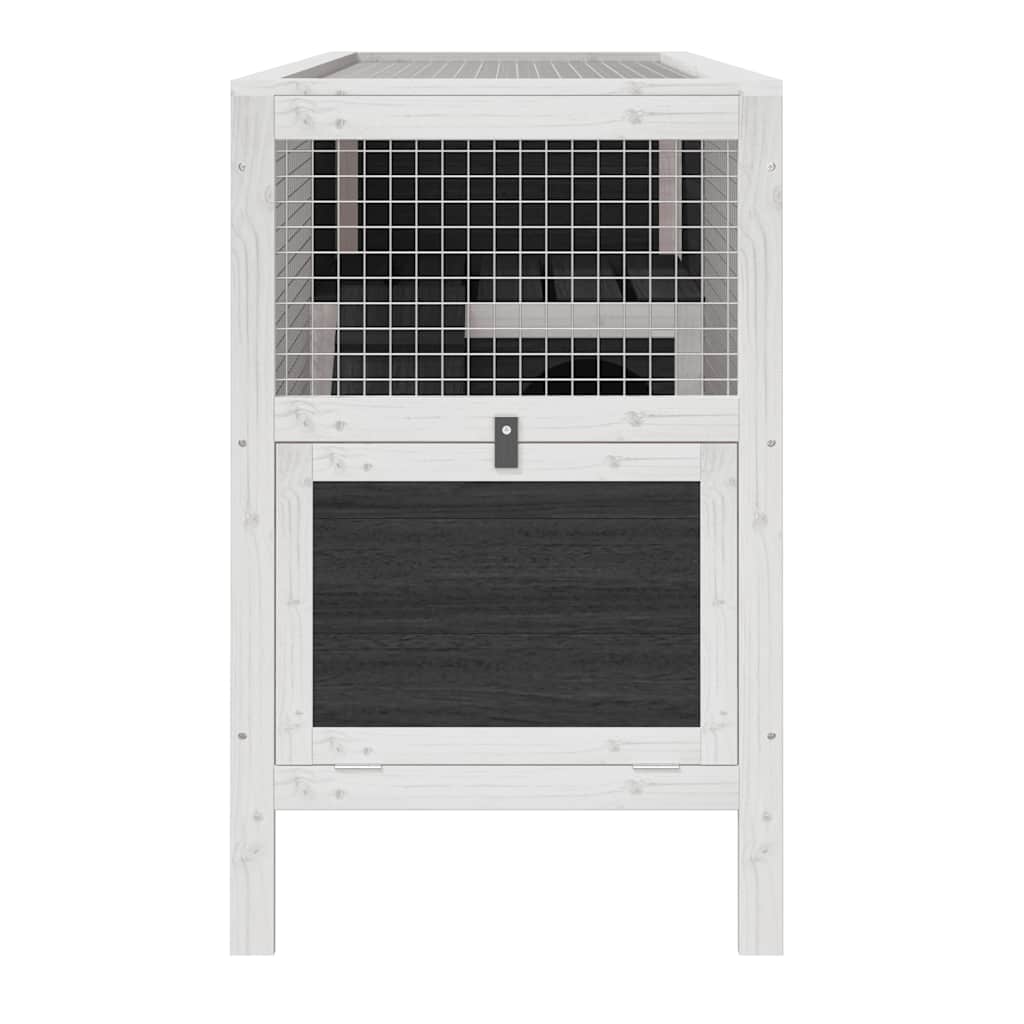 Κλουβί Κουνελιών Γκρι 103 x 44 x 69,5 εκ. Μασίφ Ξύλο Πεύκου