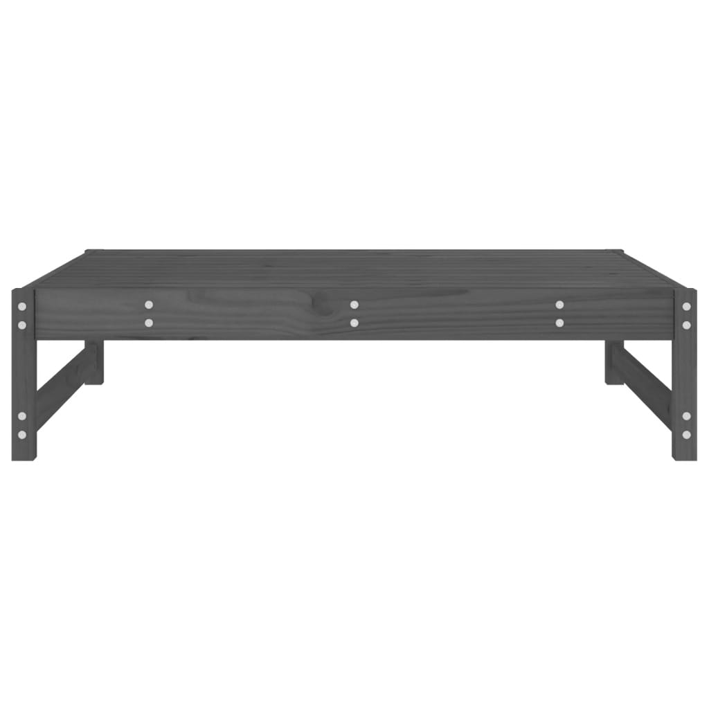 Υποπόδιο Κήπου Γκρι 120 x 80 εκ. από Μασίφ Ξύλο Πεύκου