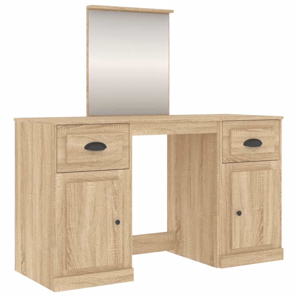 Μπουντουάρ με Καθρέφτη Sonoma Δρυς 130x50x132,5 εκ.
