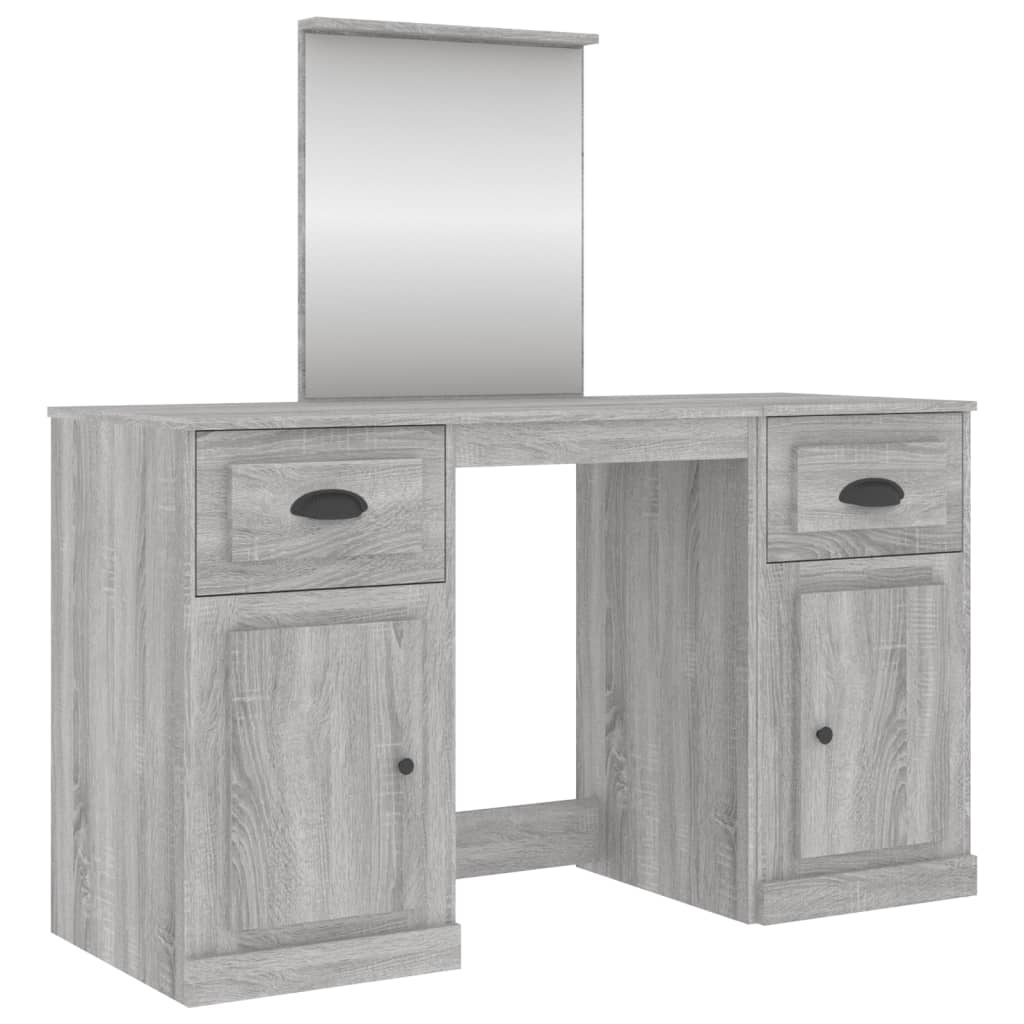 Μπουντουάρ με Καθρέφτη Γκρι Sonoma 130x50x132,5 εκ.