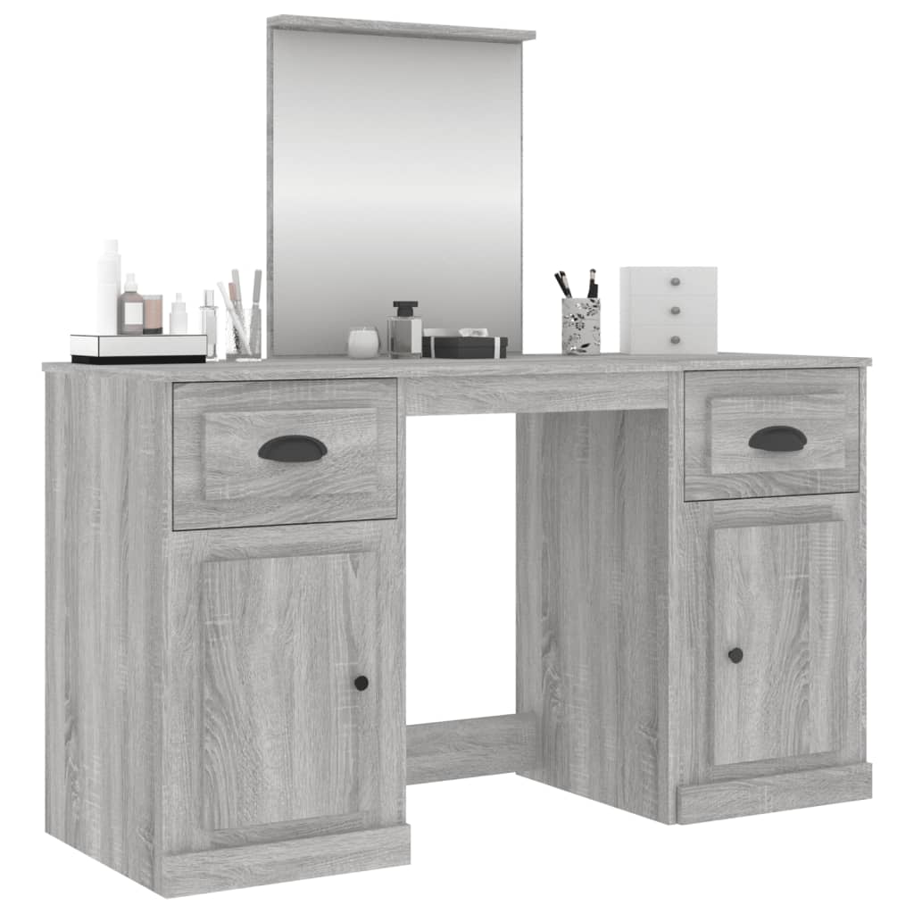 Μπουντουάρ με Καθρέφτη Γκρι Sonoma 130x50x132,5 εκ.