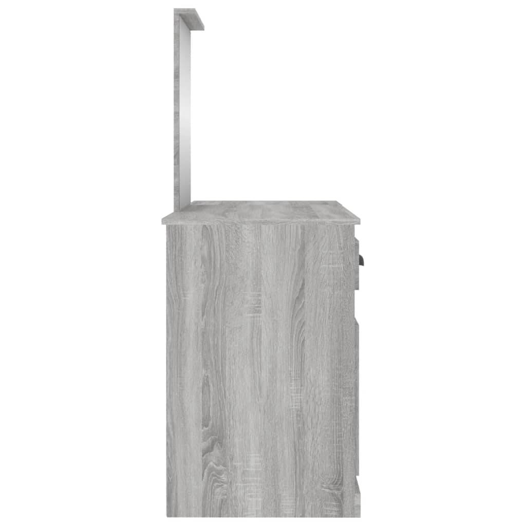 Μπουντουάρ με Καθρέφτη Γκρι Sonoma 130x50x132,5 εκ.