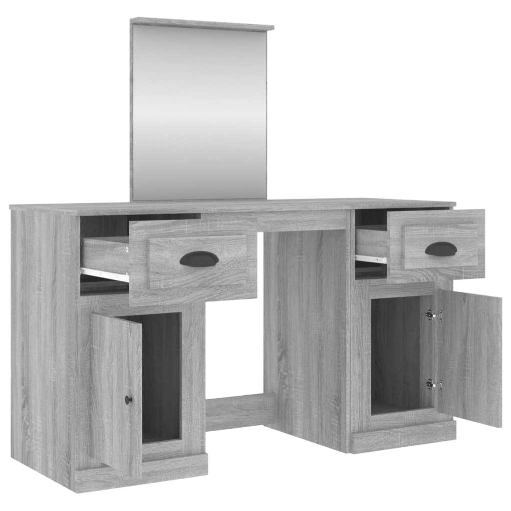 Μπουντουάρ με Καθρέφτη Γκρι Sonoma 130x50x132,5 εκ.