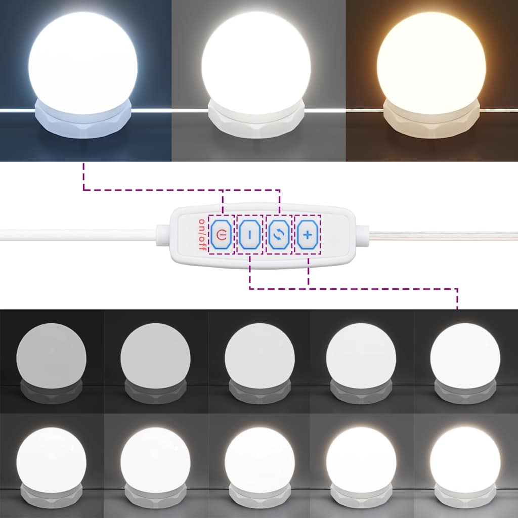 Μπουντουάρ με LED Γκρι Σκυροδέματος 130x50x132,5 εκ.