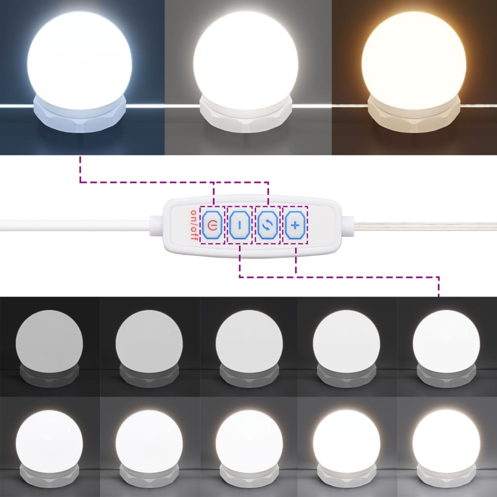 Μπουντουάρ με LED Καπνιστή Δρυς 130x50x132,5 εκ.