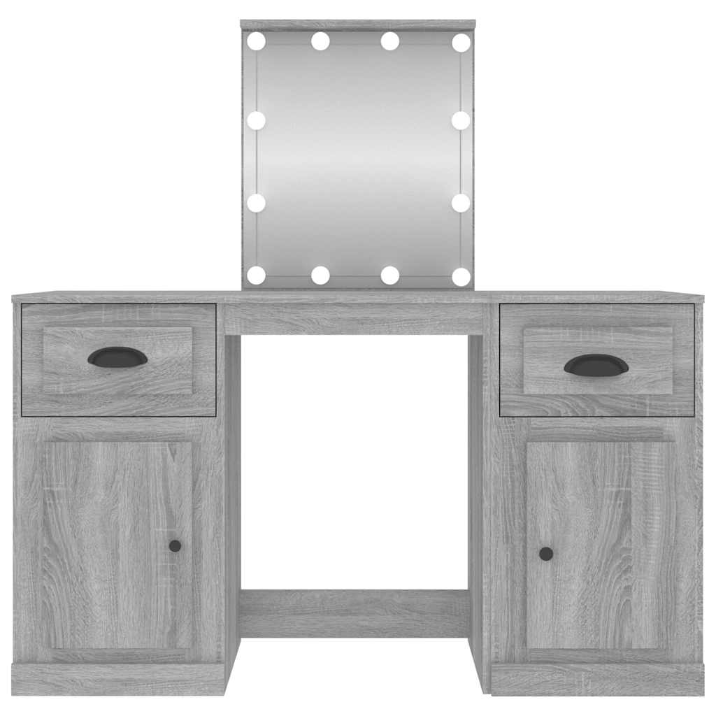 Μπουντουάρ με LED Γκρι Sonoma 130x50x132,5 εκ.