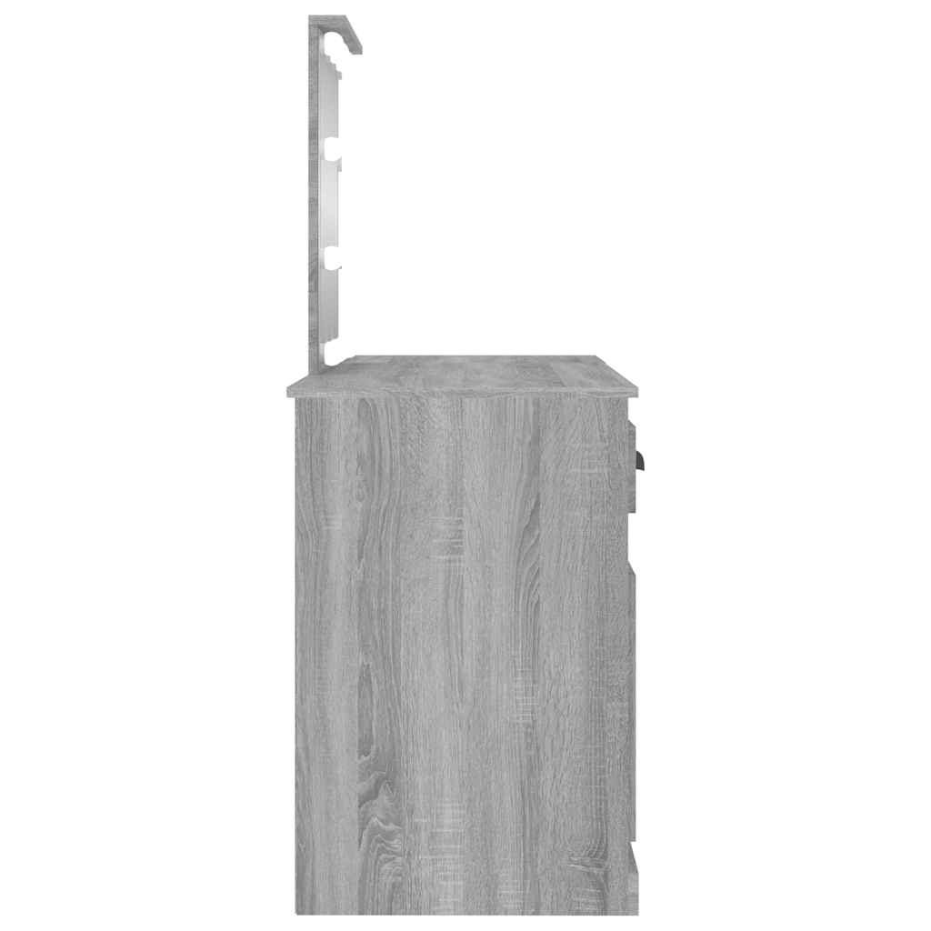 Μπουντουάρ με LED Γκρι Sonoma 130x50x132,5 εκ.
