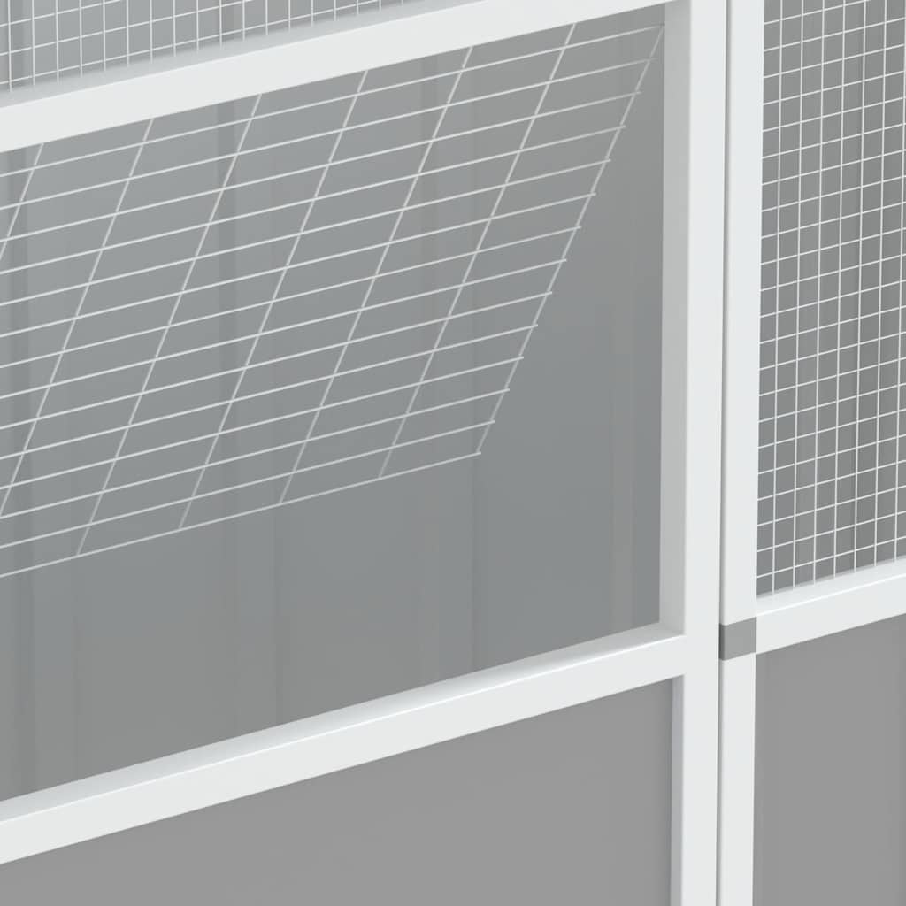 Κλουβί Πουλιών Γκρι 215 x 78 x 200 εκ. από Γαλβανισμένο Χάλυβα