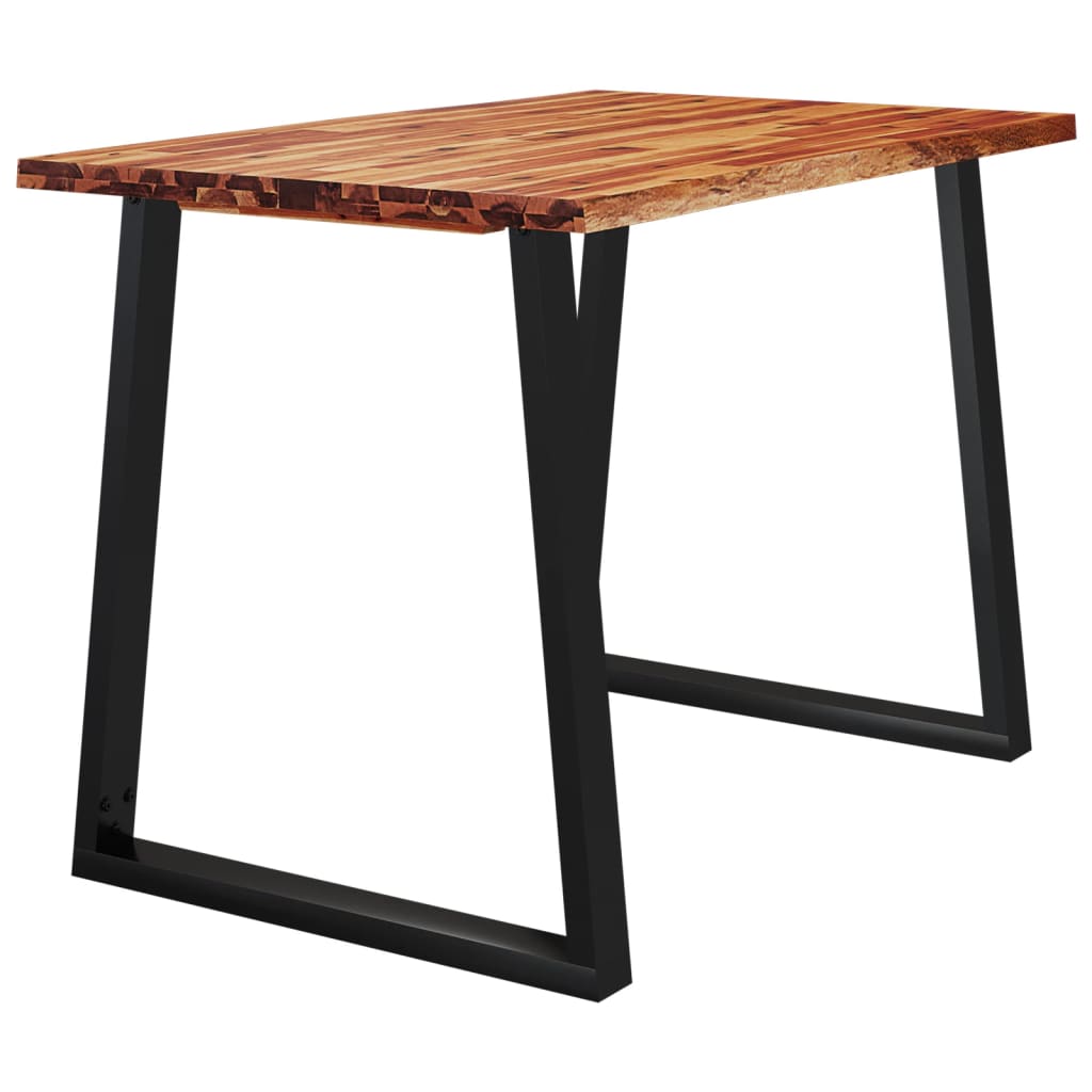 Τραπεζαρία με Live Edge 110x70x75 εκ. από Μασίφ Ξύλο Ακακίας