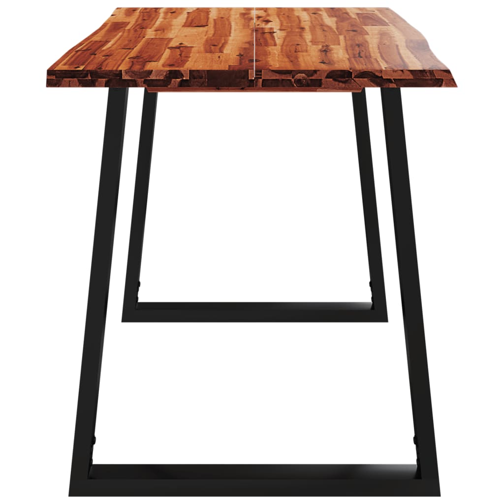 Τραπεζαρία με Live Edge 110x70x75 εκ. από Μασίφ Ξύλο Ακακίας